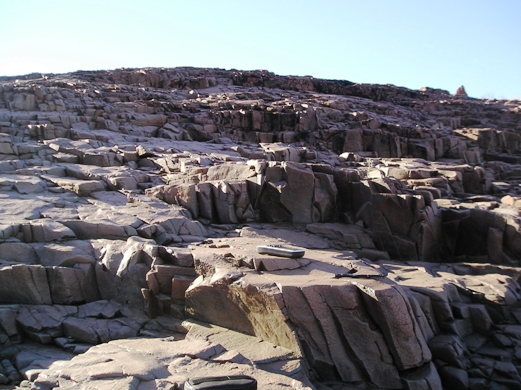 Basaltic lava covered the landscape. Here, at Marella Gorge, Nicholson Station, these layers of basalt remain to give an idea of how it might have looked. Photo Lena Z. Evins